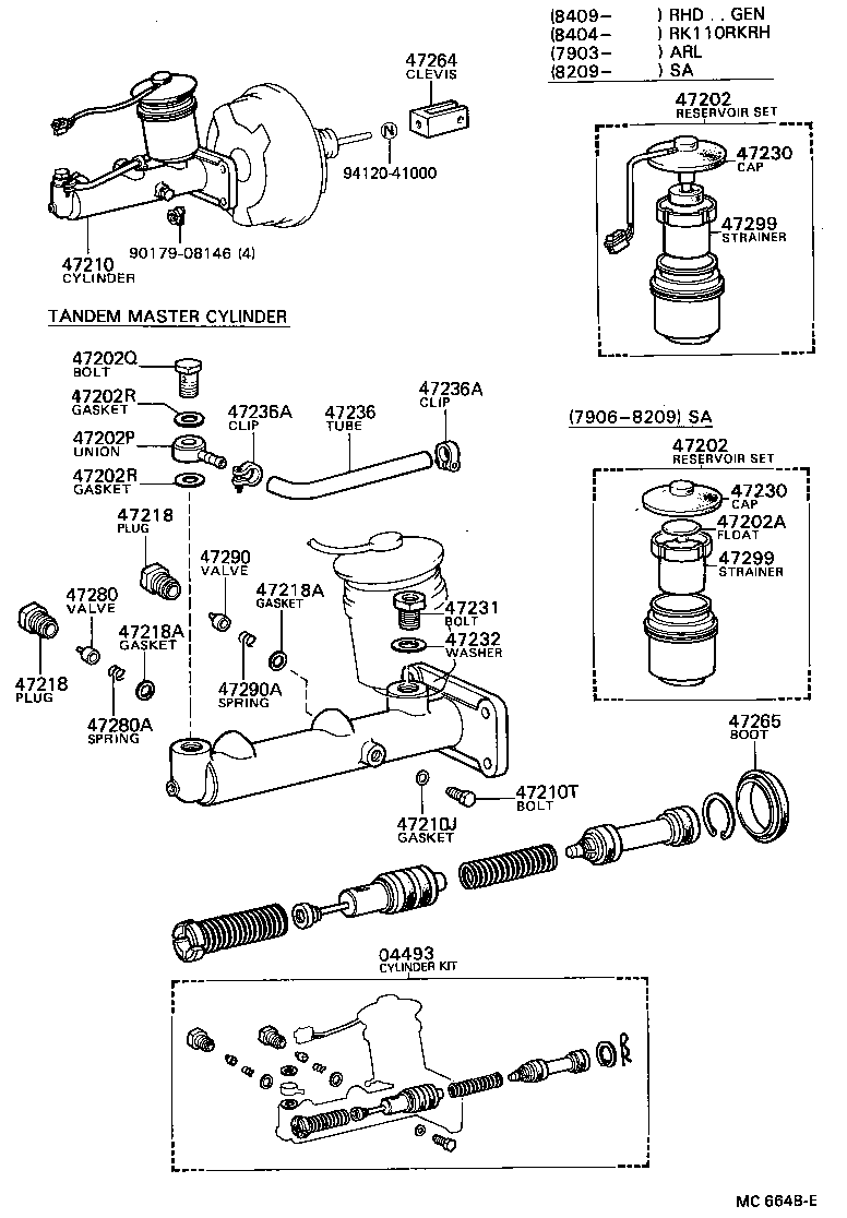 04471-35070 CYLINDER KIT, BRAKE MASTER product image