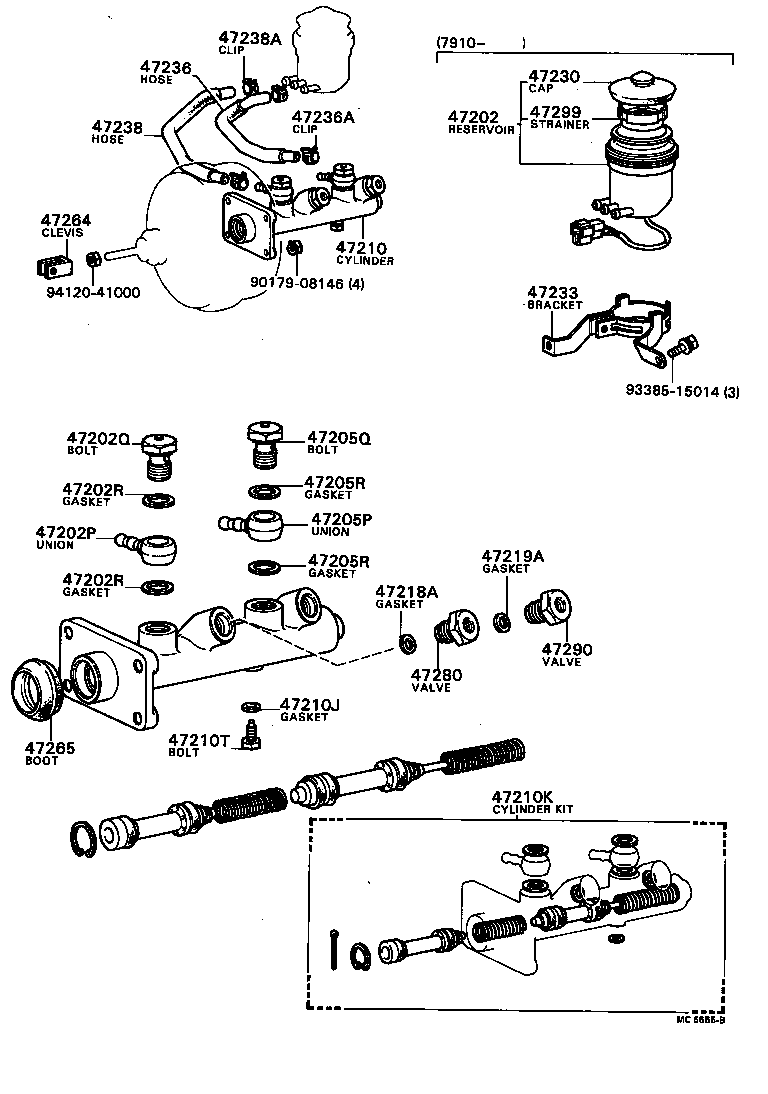 47225-26010 CAP ASSY, BRAKE MASTER CYLINDER RESERVOIR FILLER product image