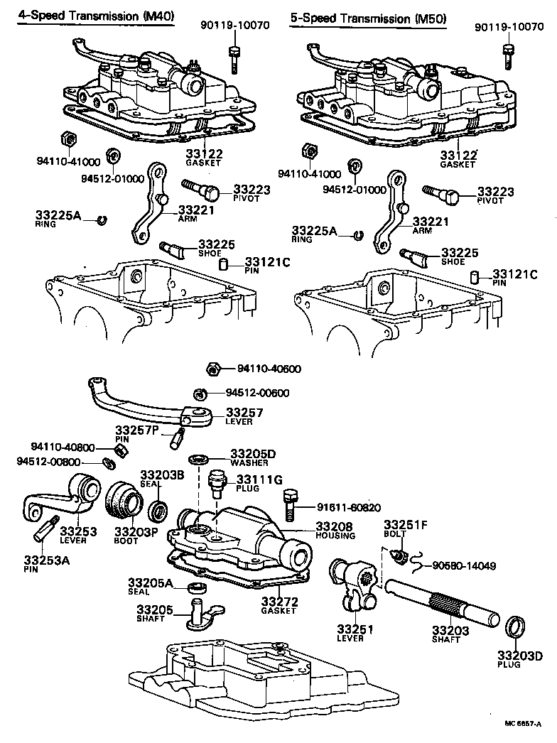 33253-36060 LEVER, SHIFT OUTER, NO.1 product image