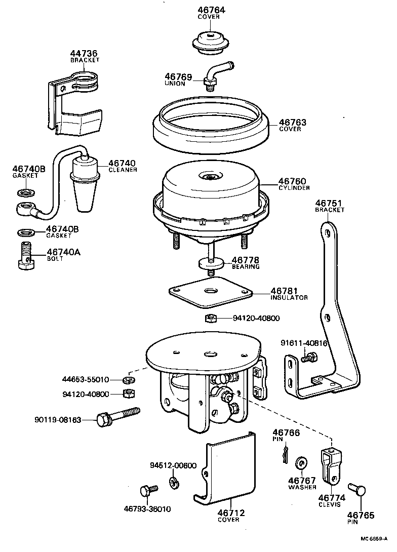 44736-36030 BRACKET, AIR CLEANER product image