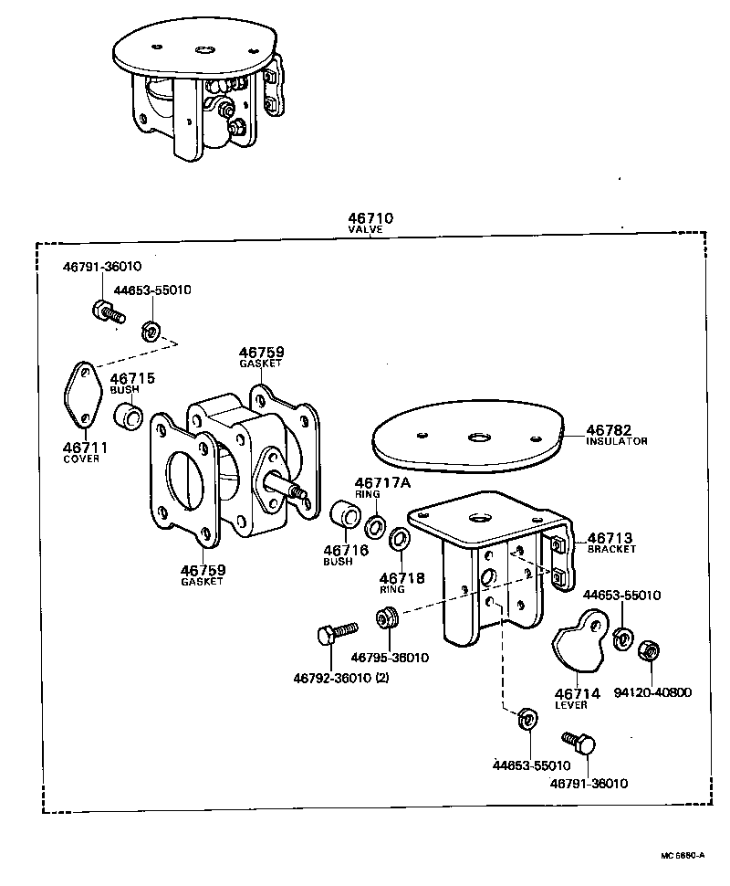 44736-36030 BRACKET, AIR CLEANER product image