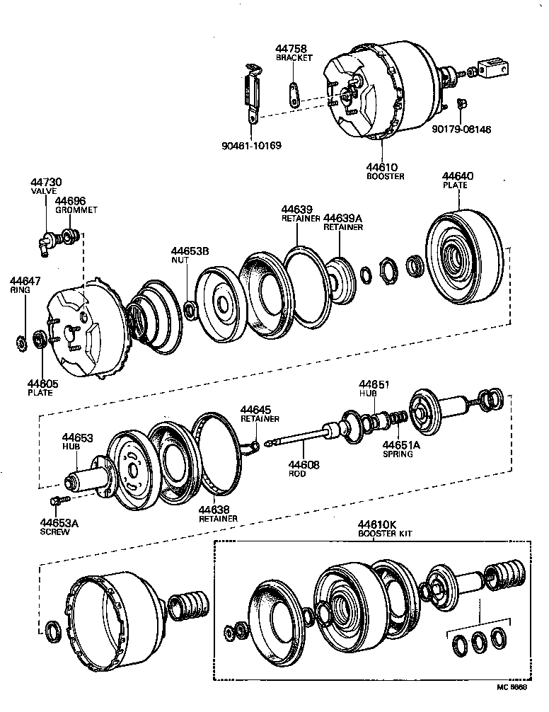 04441-60010 BOOSTER KIT, BRAKE product image