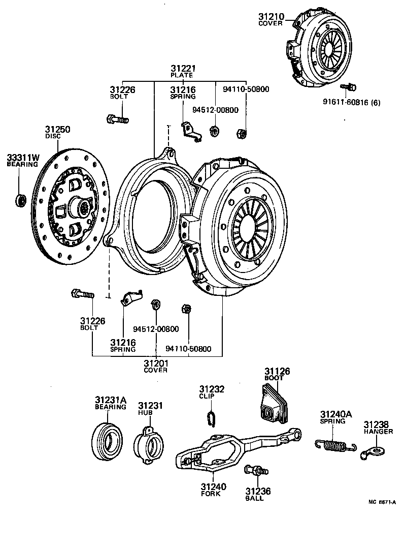 31210-28010 COVER ASSY, CLUTCH product image