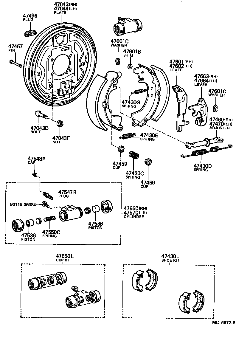 47447-27010 PIN, SHOE HOLD DOWN SPRING(FOR REAR BRAKE) product image