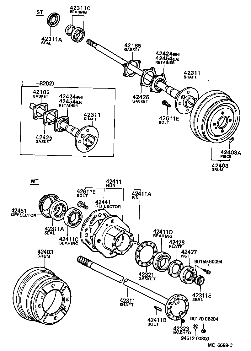 42401-27010 HUB, REAR AXLE product image