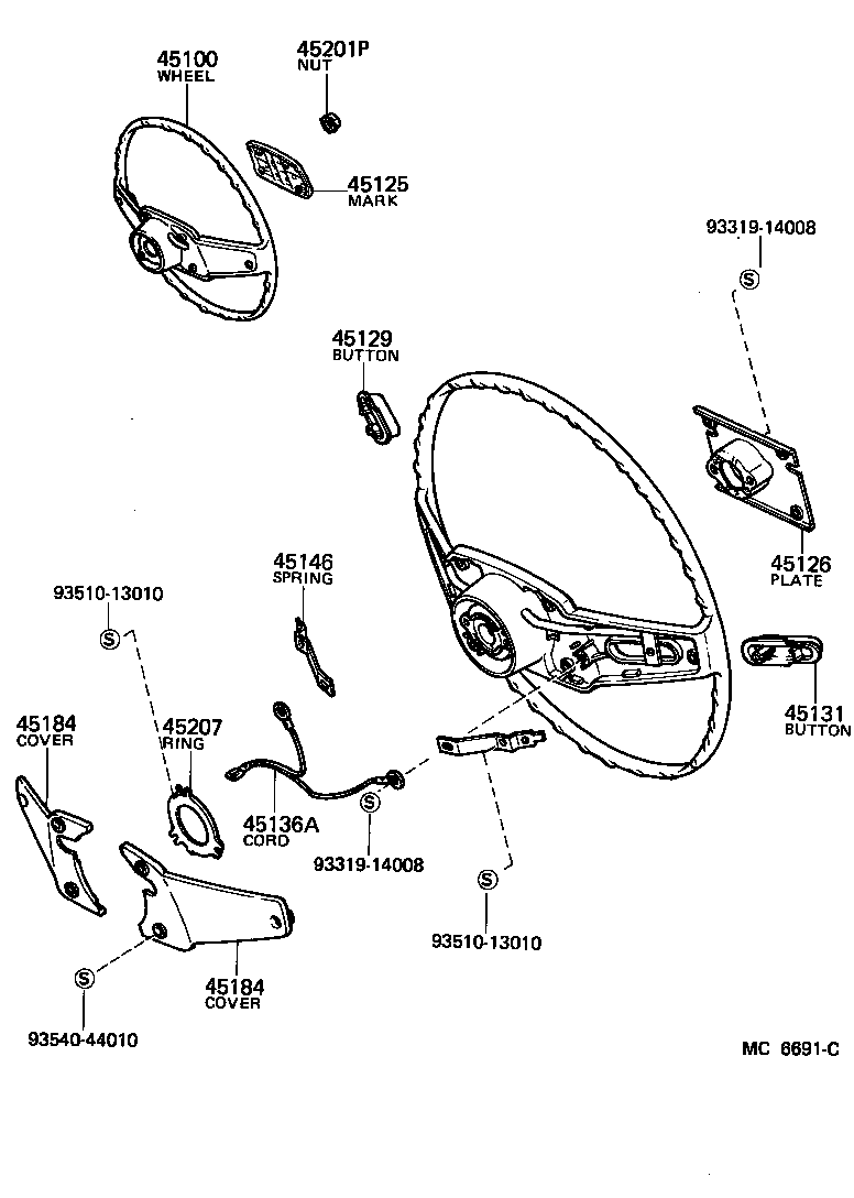 45105-27010 PLATE SUB-ASSY, HORN BUTTON CONTACT, NO.1 product image
