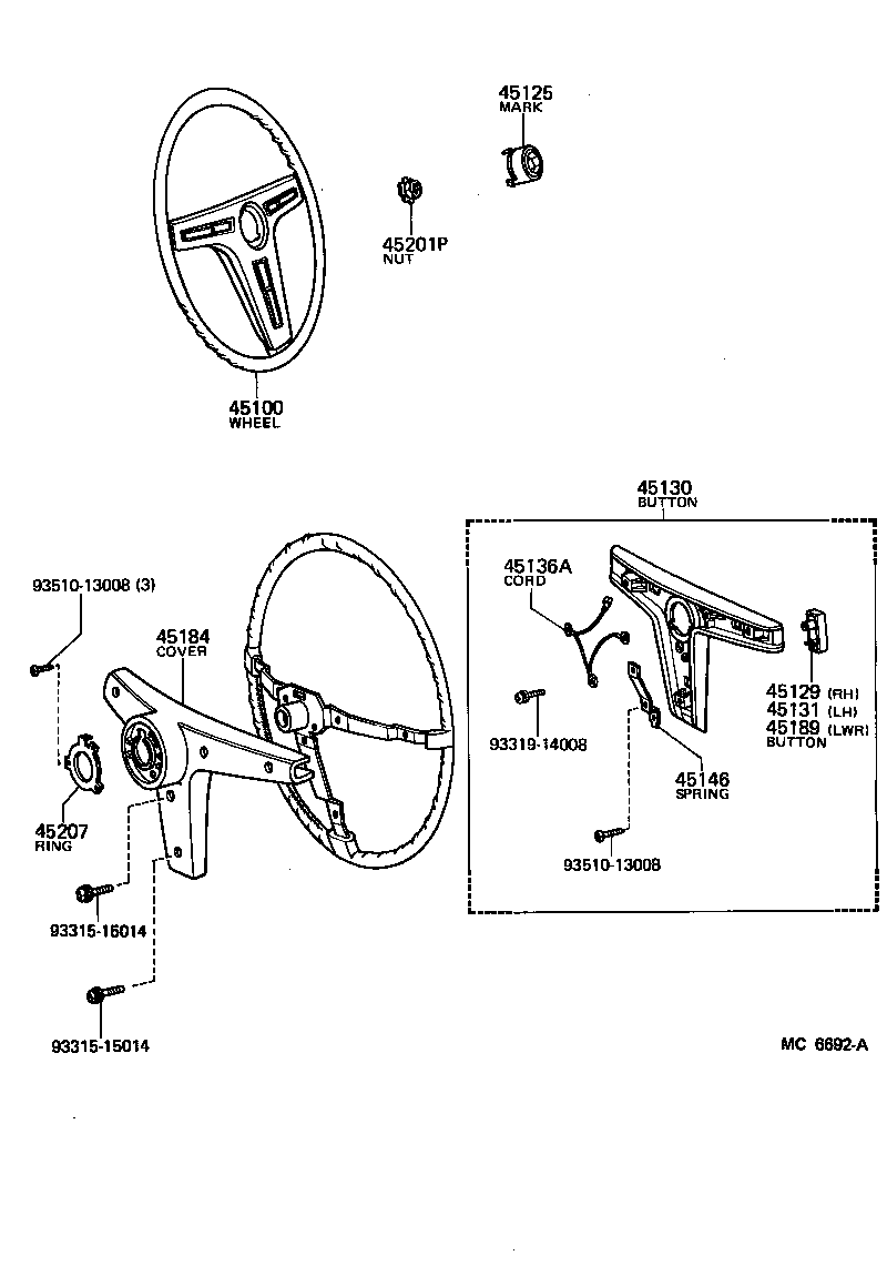 45105-27010 PLATE SUB-ASSY, HORN BUTTON CONTACT, NO.1 product image
