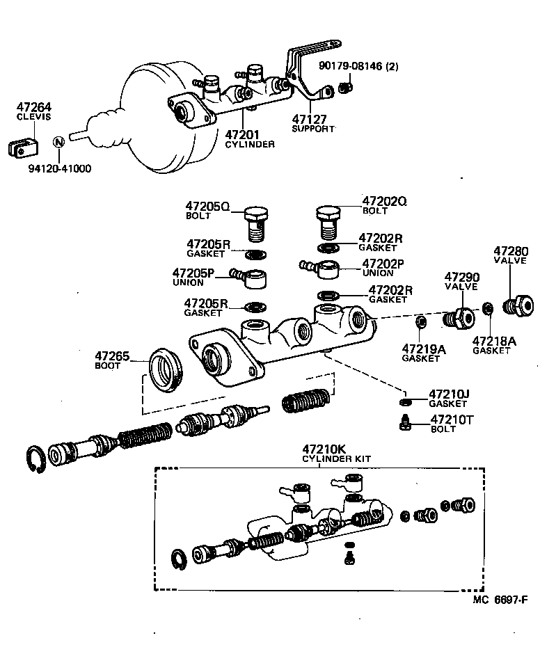04493-28030 CYLINDER KIT, BRAKE MASTER product image