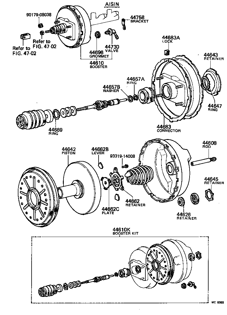 44606-28120 PUSH ROD SUB-ASSY, BOOSTER product image