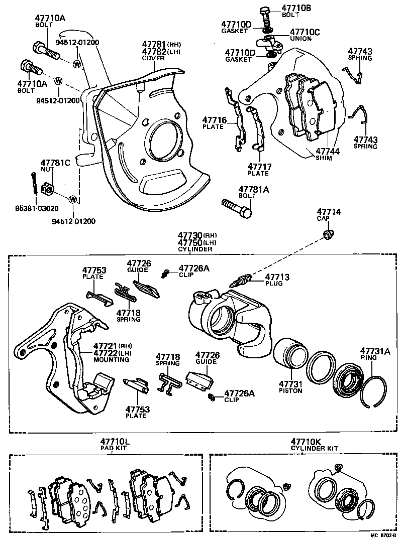 04465-27100 PAD KIT, DISC BRAKE, FRONT product image