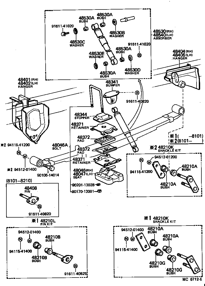 48047-27030 SEAT SUB-ASSY, SPRING U BOLT, LH product image