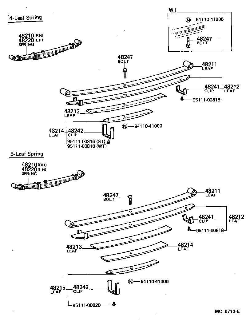 48047-27030 SEAT SUB-ASSY, SPRING U BOLT, LH product image