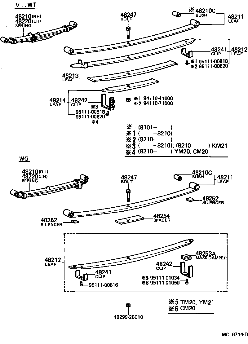 48047-27030 SEAT SUB-ASSY, SPRING U BOLT, LH product image