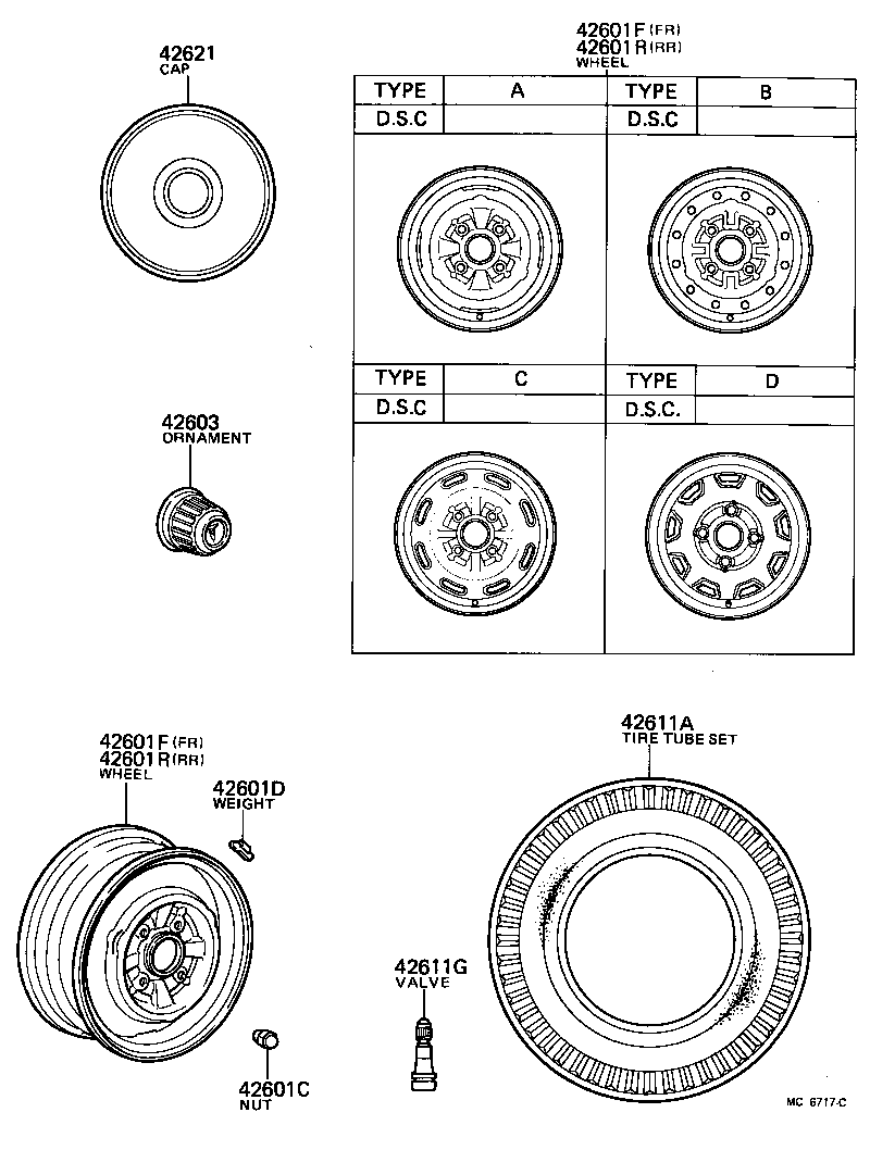 42652-28030 TIRE TUBE SET OR TUBELESS TIRE product image