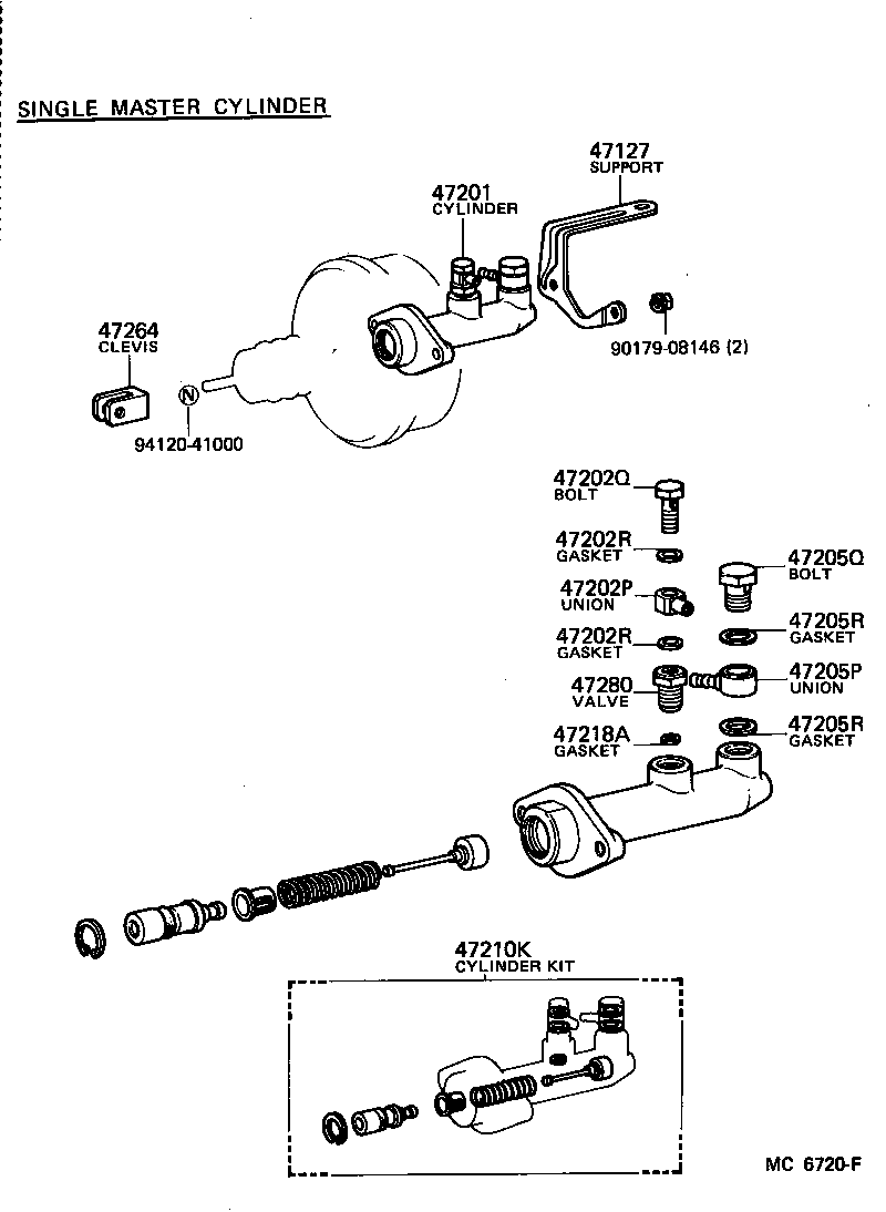 04493-27040 CYLINDER KIT, BRAKE MASTER product image