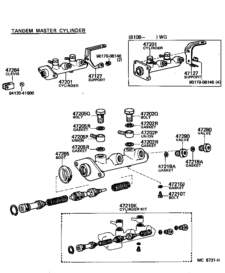 04493-27040 CYLINDER KIT, BRAKE MASTER product image