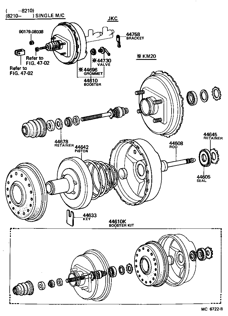 04443-27130 BOOSTER KIT, BRAKE product image