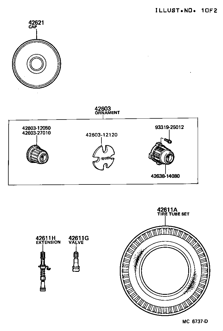 42601-27030 WHEEL, DISC (FOR REAR) product image
