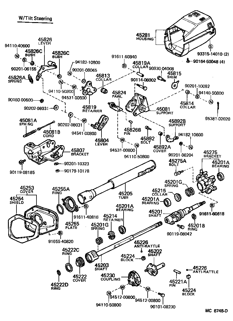45807-30100 BRACKET SUB-ASSY, STEERING COLUMN UPPER SUPPORT product image