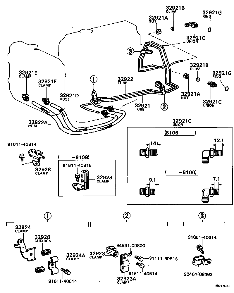 32921-12080 TUBE, OIL COOLER INLET, NO.1 product image