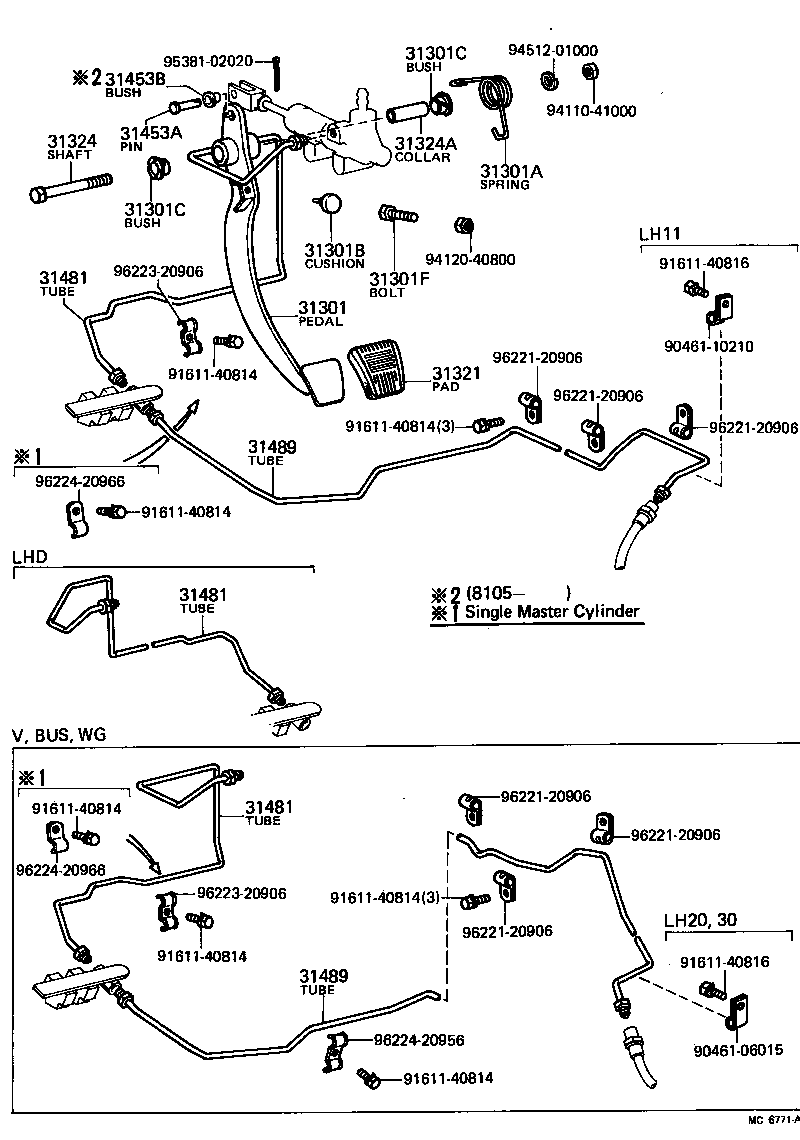 31484-35040 BRACKET, FLEXIBLE HOSE(FOR CLUTCH) product image