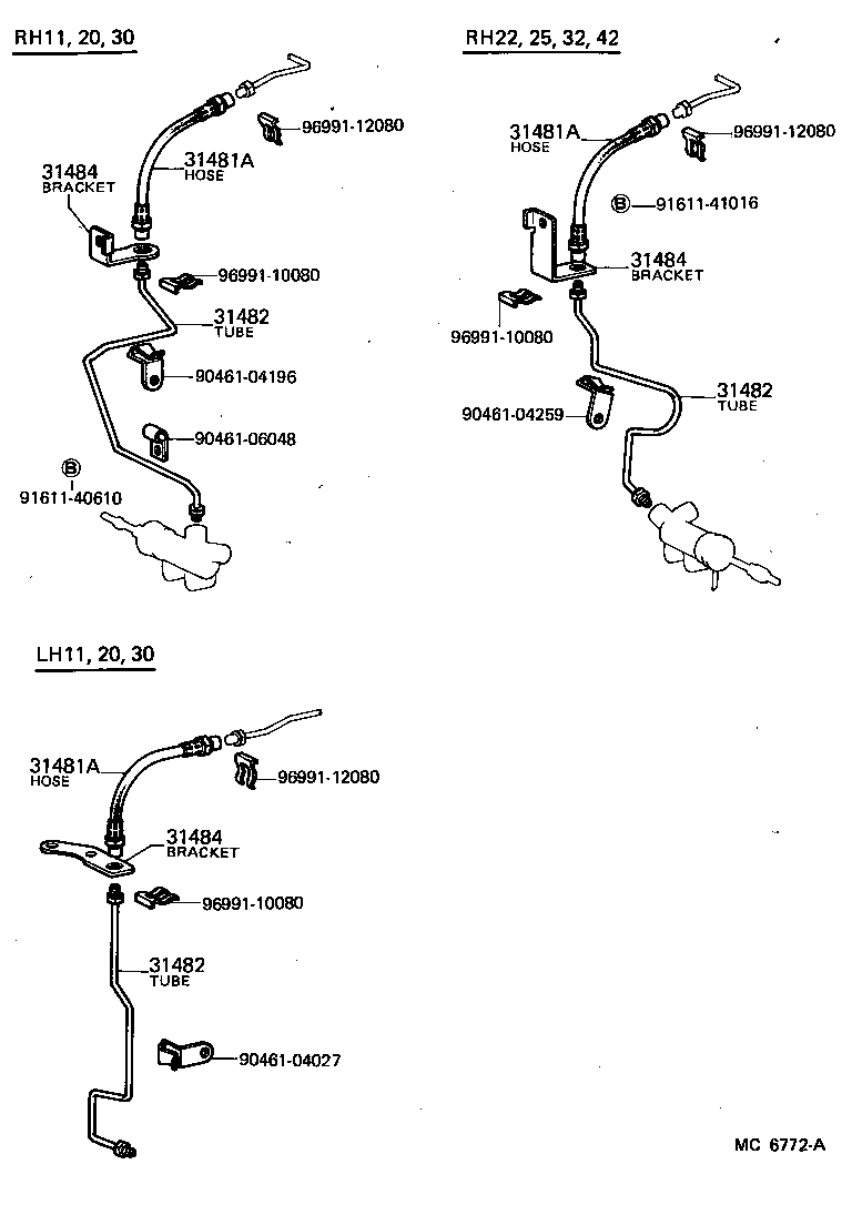 31484-35040 BRACKET, FLEXIBLE HOSE(FOR CLUTCH) product image