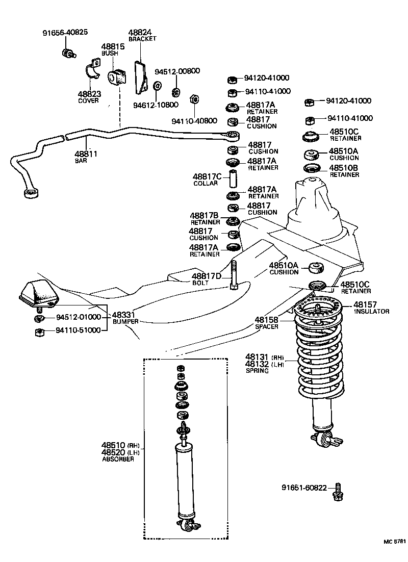 48304-29015 BUMPER, FRONT SPRING, NO.1 product image