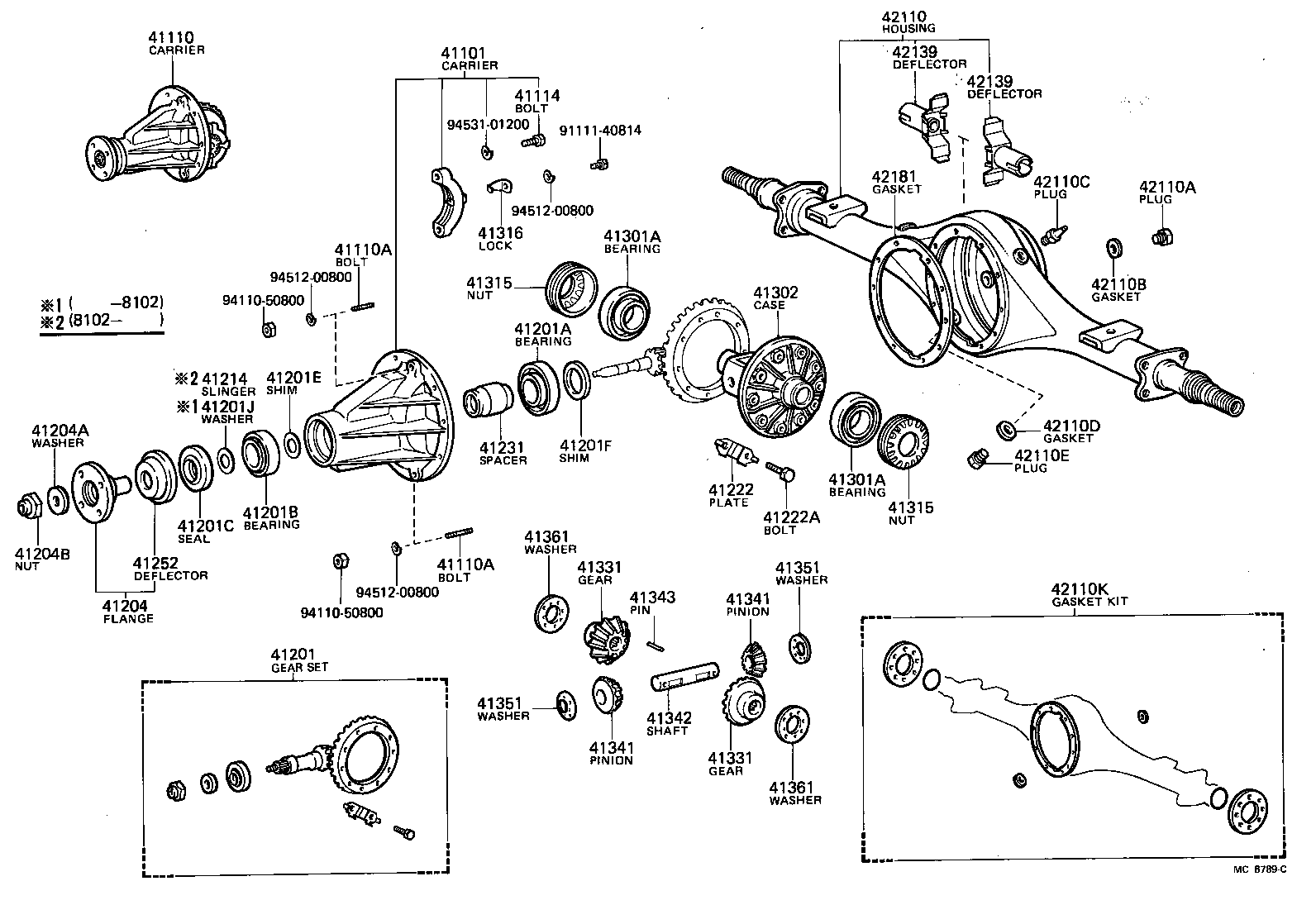 41201-29325 FINAL GEAR KIT, DIFFERENTIAL, REAR product image