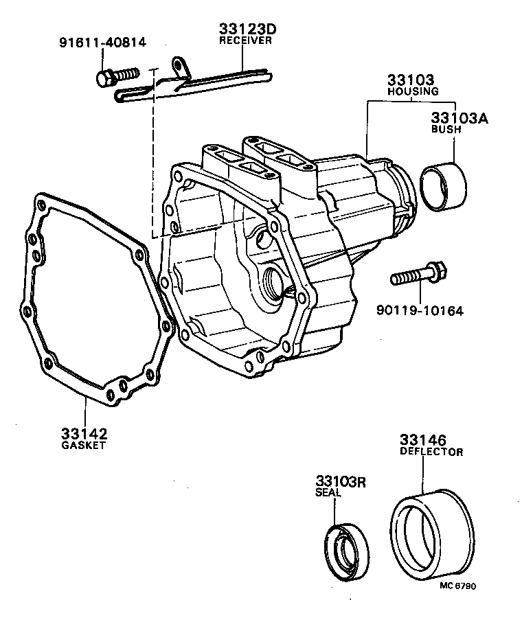 33103-26030 HOUSING SUB-ASSY, EXTENSION(MTM) product image