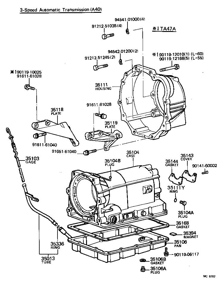 35013-14071 TUBE SUB-ASSY, TRANSMISSION OIL FILLER product image