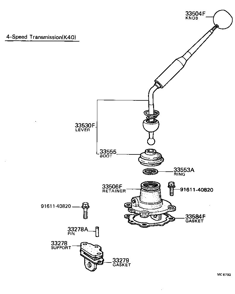 33502-12010 PLATE SUB-ASSY, SHIFT LEVER product image