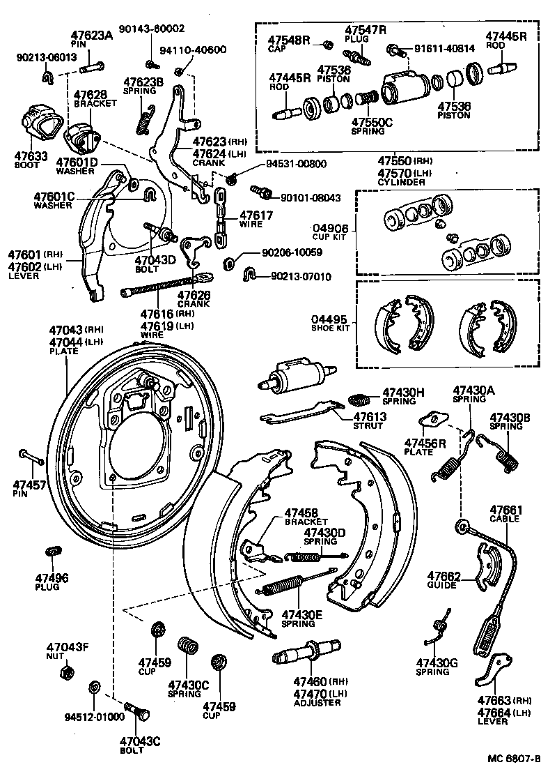 04497-26030 SHOE KIT, REAR BRAKE product image