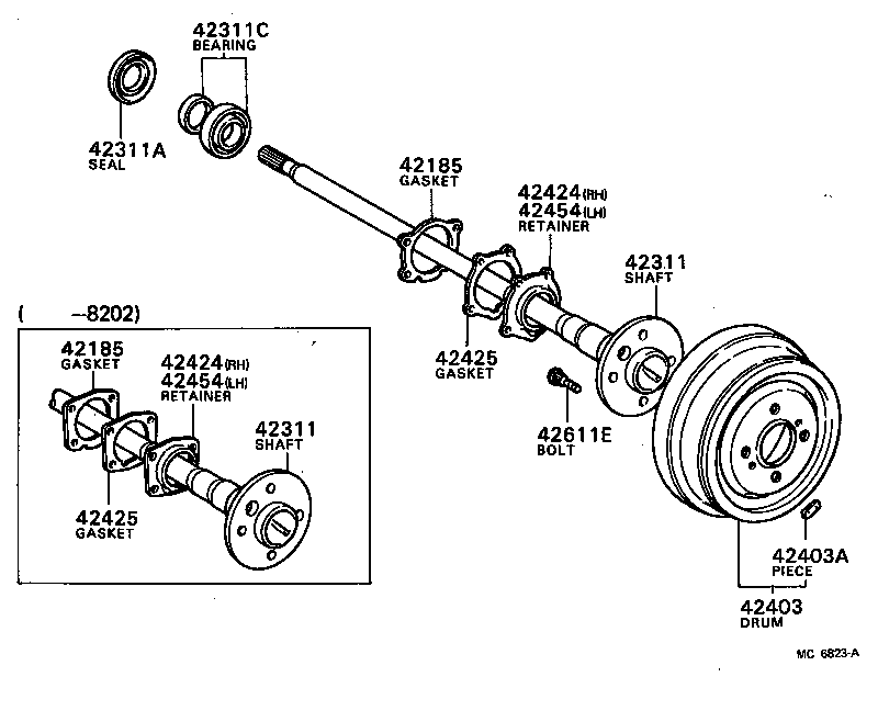 04421-27010 BEARING (FOR REAR AXLE SHAFT) product image