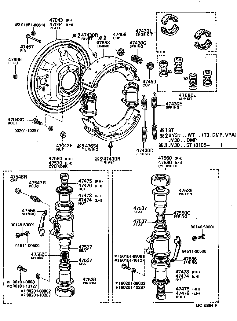 04474-25010 CYLINDER KIT, REAR WHEEL product image