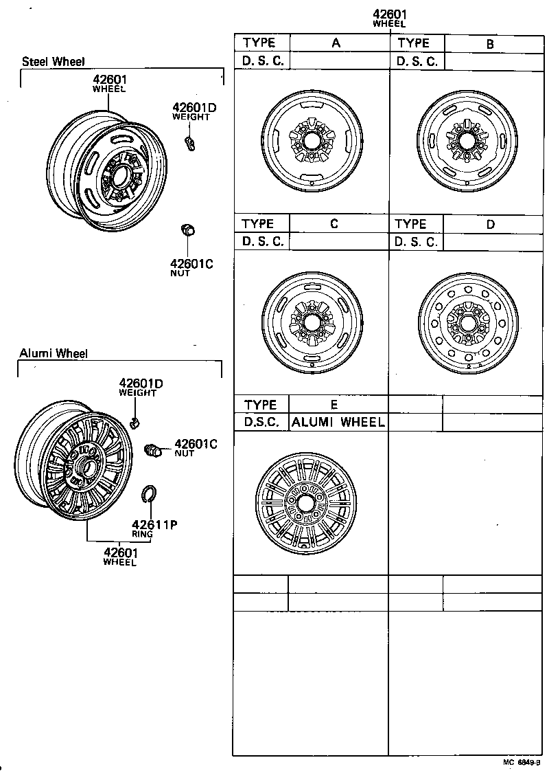 42601-30020 WHEEL, DISC product image