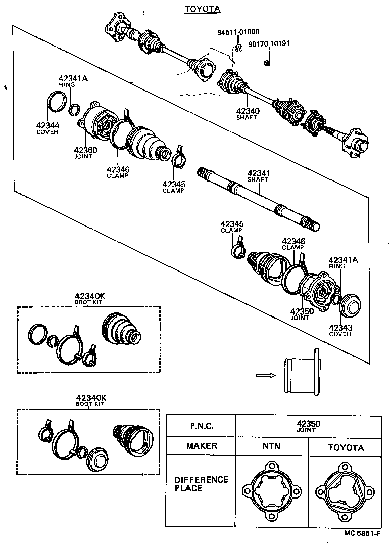 42340-22010 SHAFT ASSY, REAR DRIVE product image