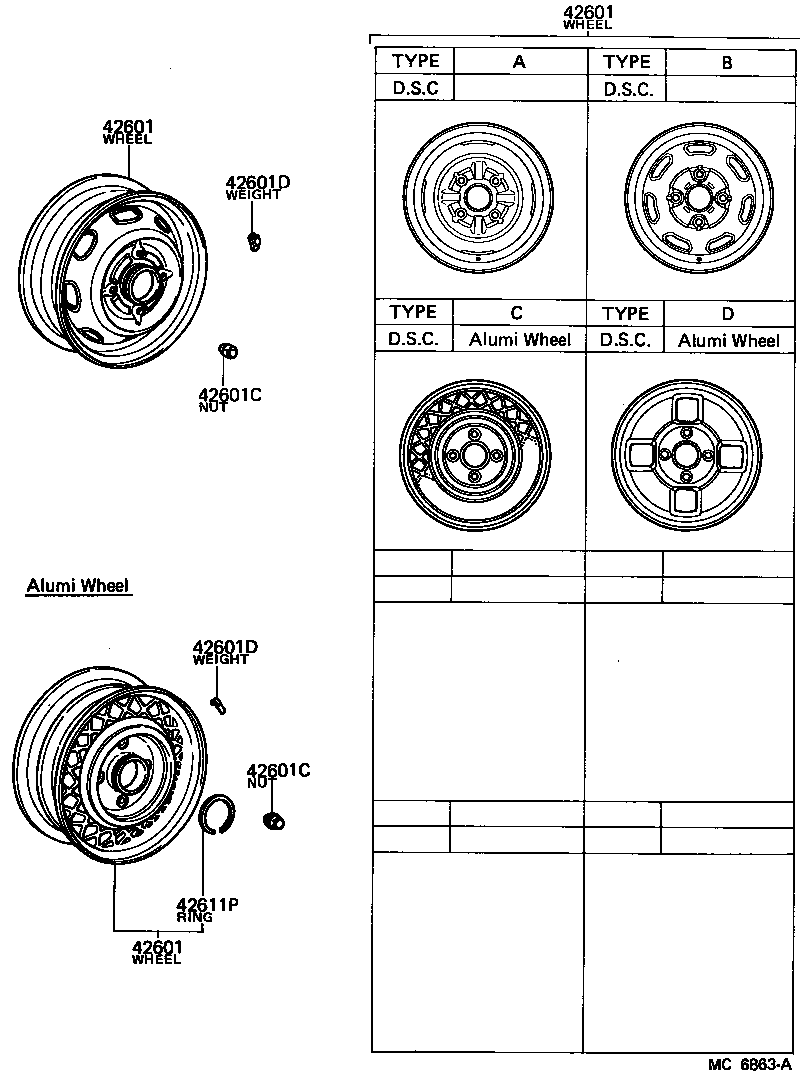 42621-22260 CAP, WHEEL product image