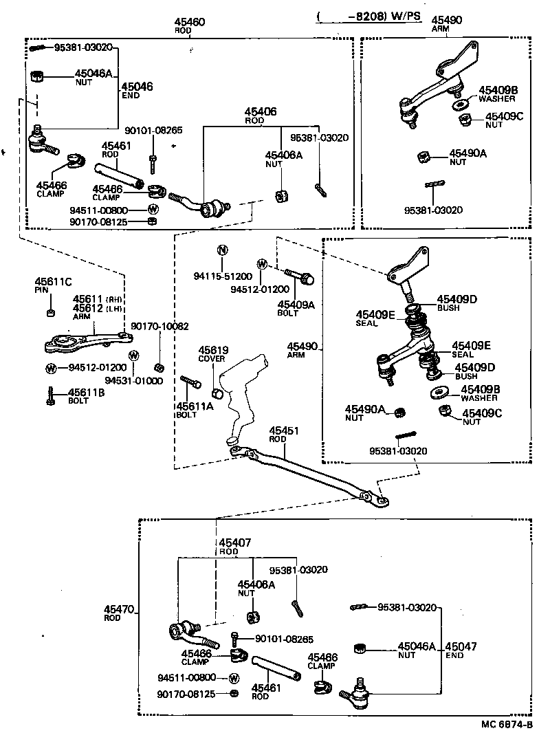 45451-23030 ROD, STEERING RELAY product image