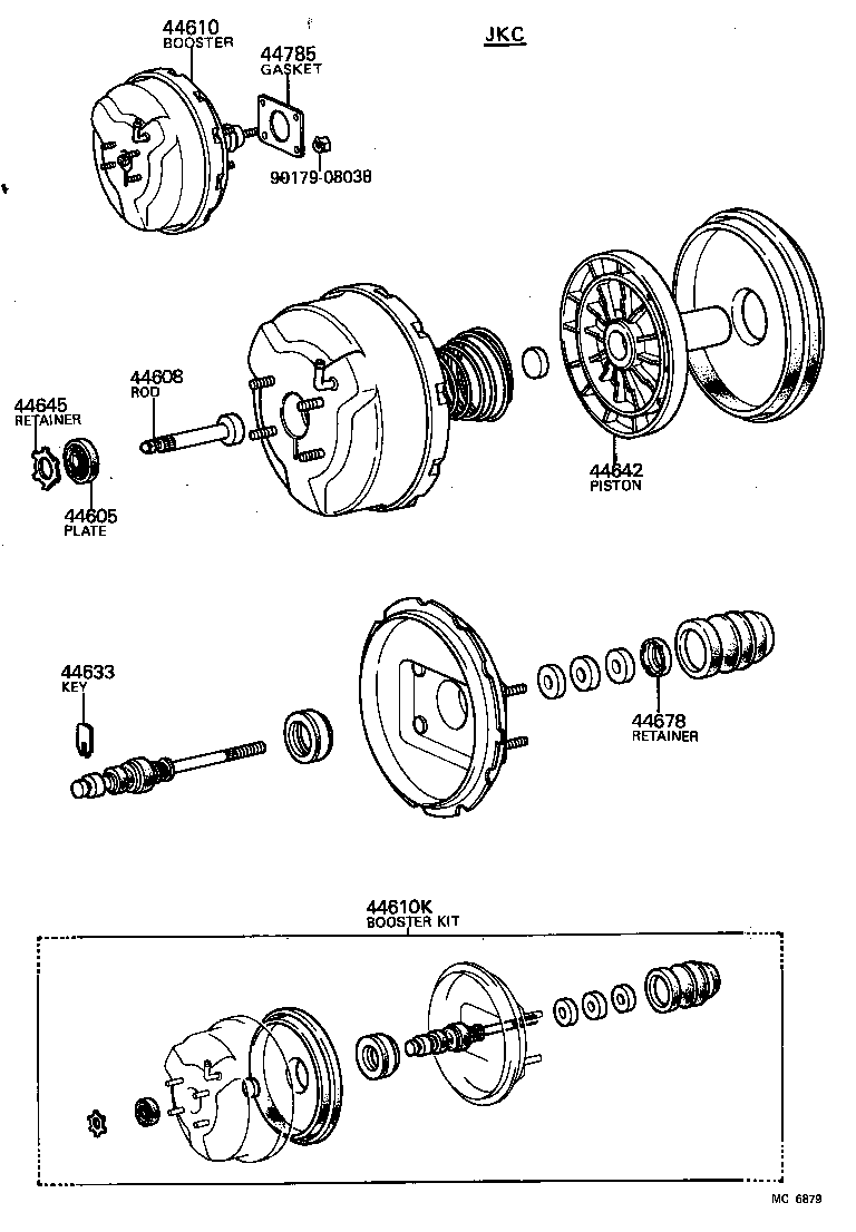 04443-22280 BOOSTER KIT, BRAKE product image