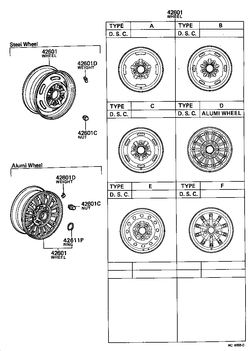 42611-30211 WHEEL, DISC product image