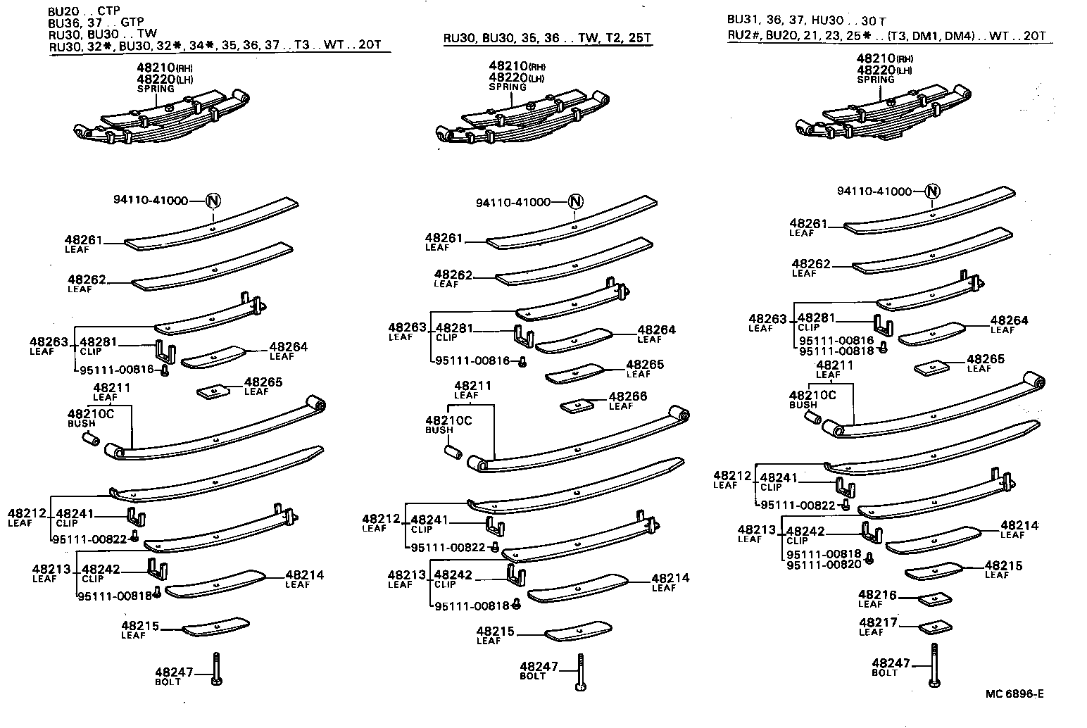 48210-36310 SPRING ASSY, REAR RH product image