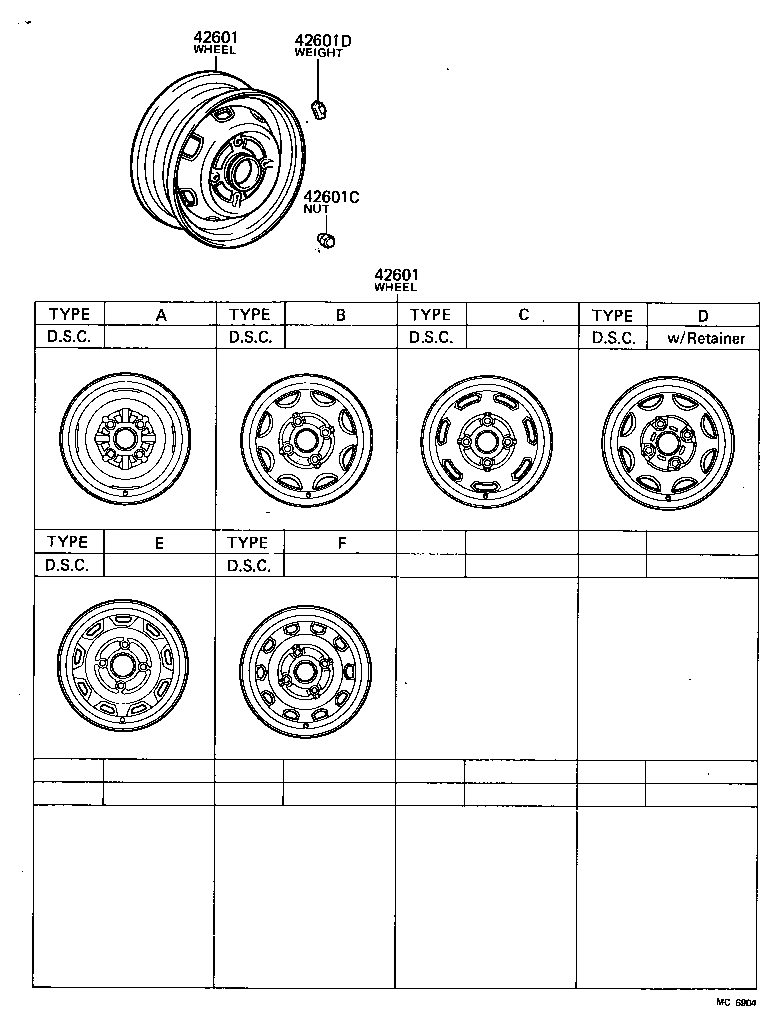 42611-14280 WHEEL, DISC product image