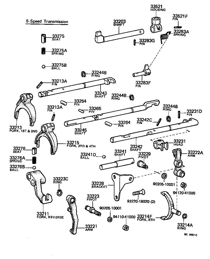 Toyota 90250-05197 PIN, OR BALL, SHIFT INTER LOCK, NO.1