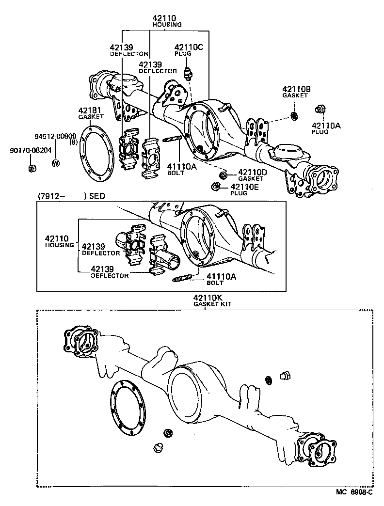 04412-10020 GASKET KIT, DIFFERENTIAL CARRIER product image