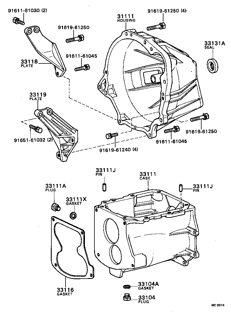 90042-50003 PIN, STRAIGHT(FOR MANUAL TRANSMISSION CASE) product image