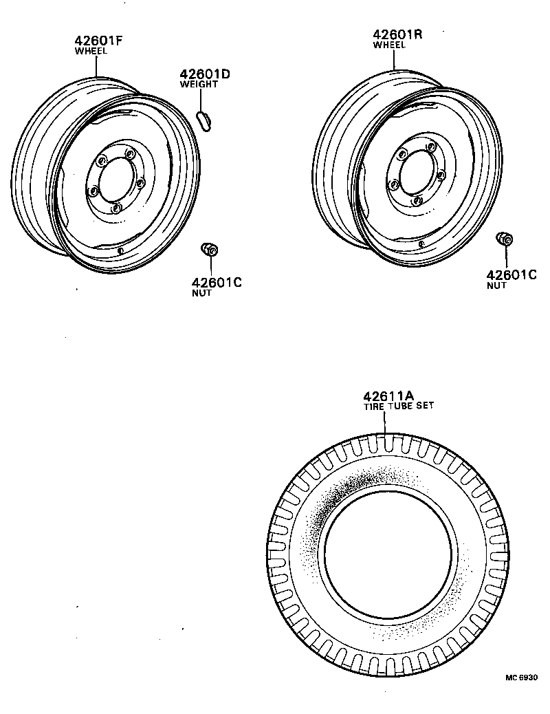 42610-87601 WHEEL, DISC (FOR FRONT) product image