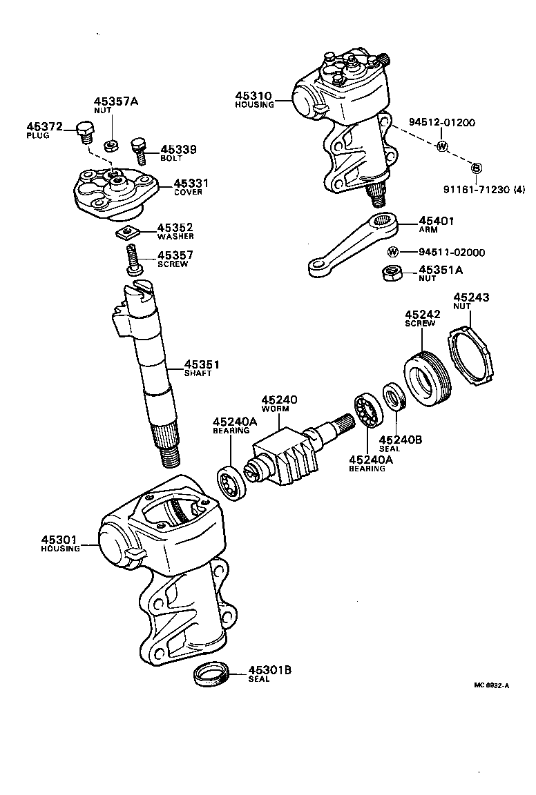 45281-87601 HOUSING SUB-ASSY, STEERING COLUMN, UPPER product image