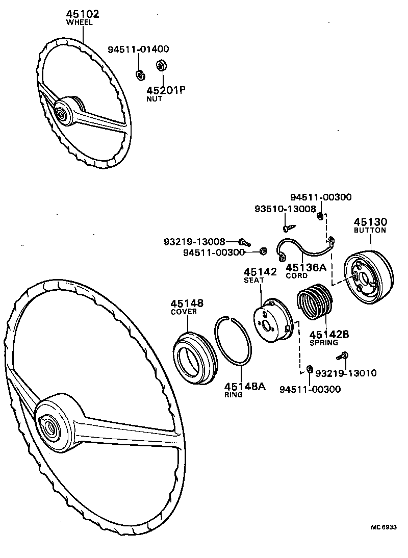 45130-87602 BUTTON ASSY, HORN product image