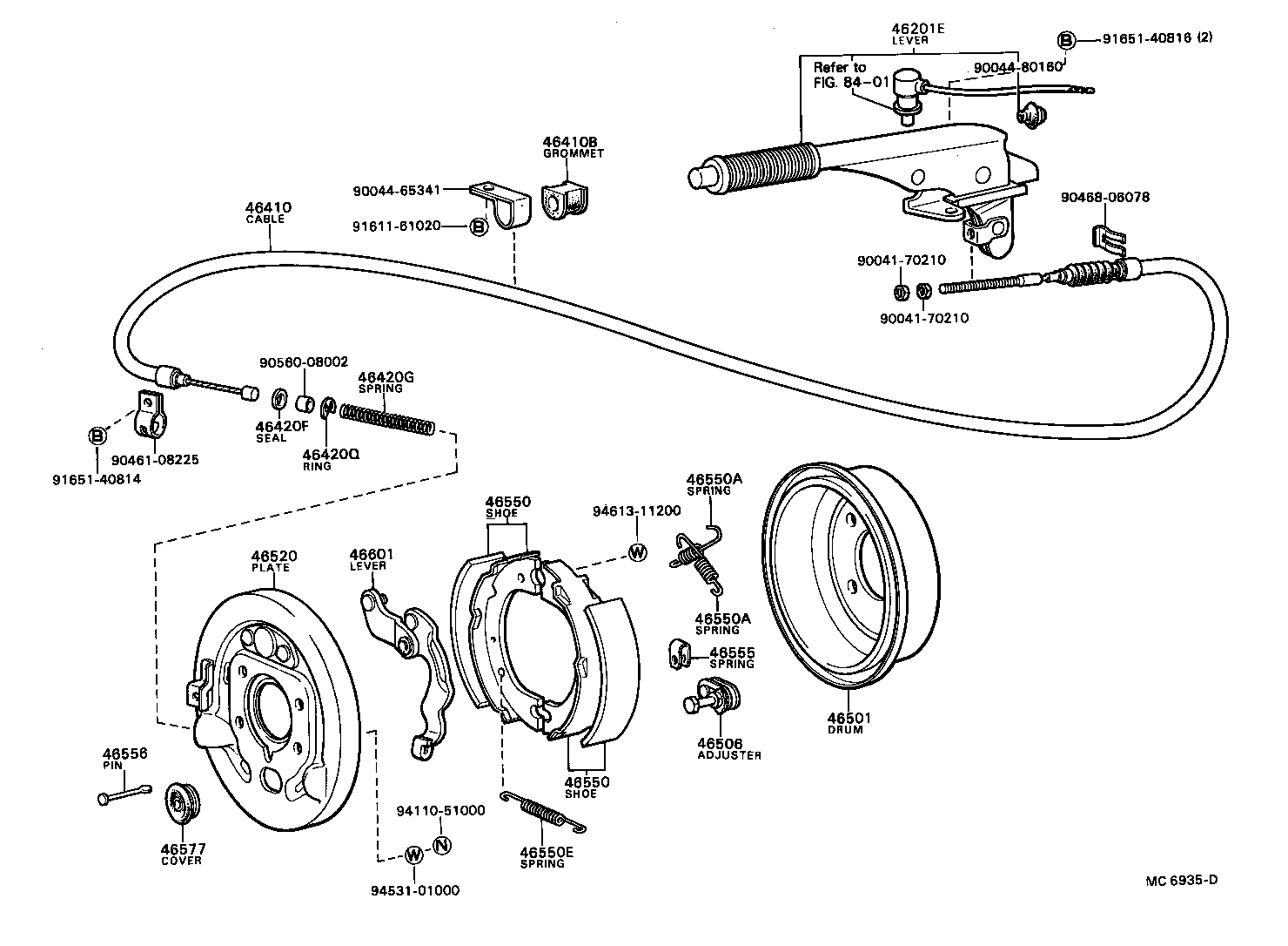 46556-35010 PIN, SHOE HOLD DOWN SPRING product image