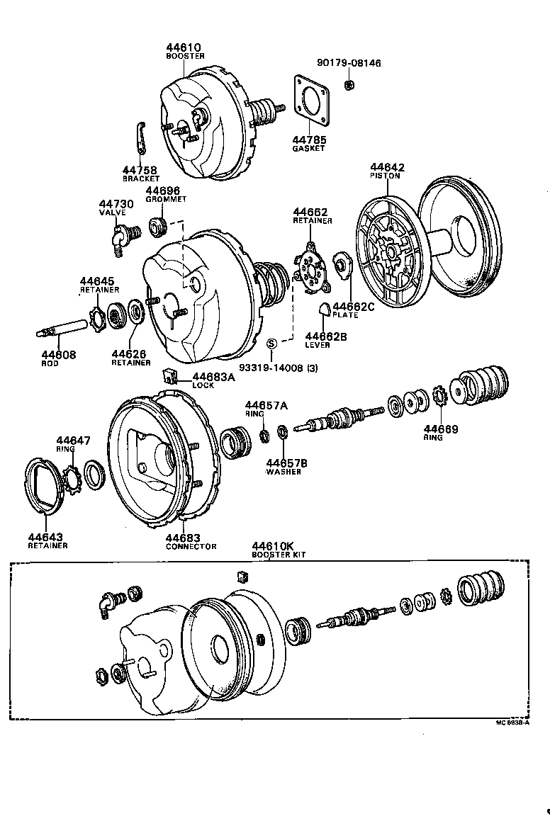 44610-87622 BOOSTER ASSY, BRAKE product image